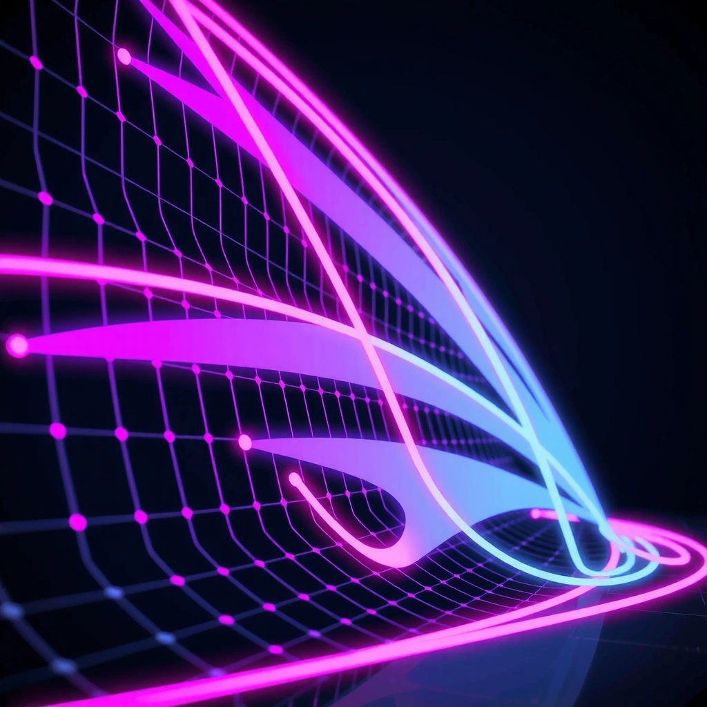 Abstract digital grid pattern